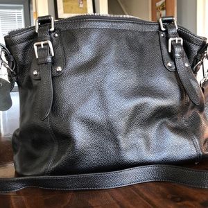 HESHE Black Leather Purse